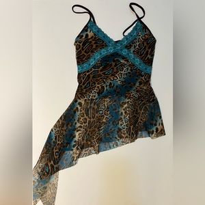 Stretch leopard print cami
